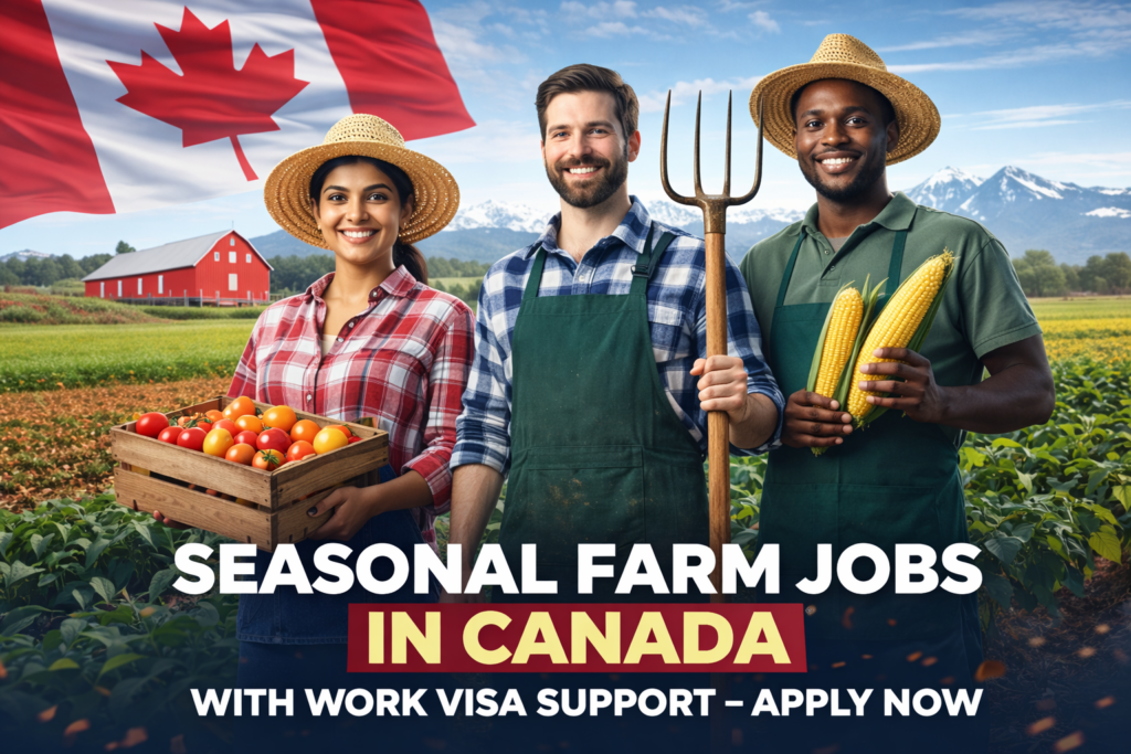 Seasonal Farm Jobs in Canada with Work Visa Support – Apply Now